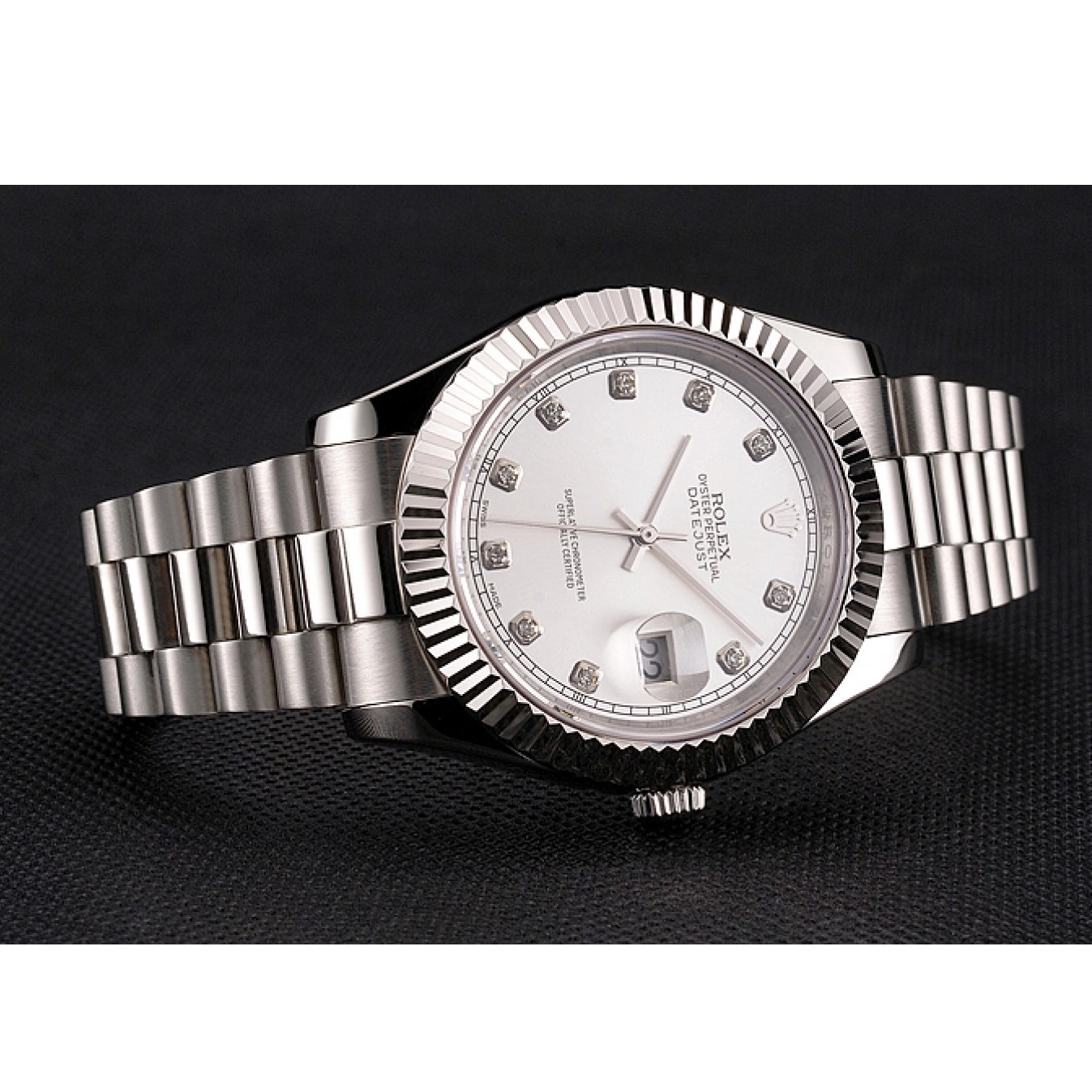 Good Copy Rolex Watches Rolex And Case Dial Bracelet Steel Swiss Stainless Datejust Silver 0722